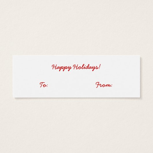 ヴィンテージレッドスレッドボウギフトラベル (裏面)