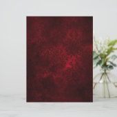 ヴィンテージレッドダマスクレープパターン(の模様が)あるブックエフェメラ (スタンド正面)