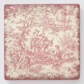 ヴィンテージレッドツリートイレデジュエリー ストーンコースター (正面)