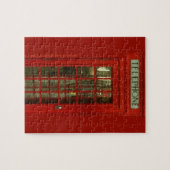 ヴィンテージレッドテレフォンボックスロンドンシティトラベルアート ジグソーパズル (横)