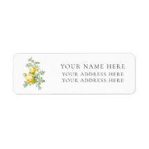 ヴィンテージレッドテ「イエローローズ」差出人住所