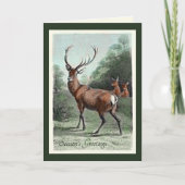 ヴィンテージレッドディアスタッグとグリーティ空白のングカード カード (正面)