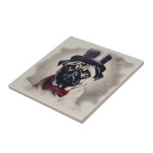 ヴィンテージレッドトゥックスパグポートレート タイル (側面)