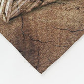 ヴィンテージレッドトラクター素朴バーンシェッド フリースブランケット (角)