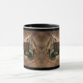 ヴィンテージレッドトラクター素朴バーンシェッド マグカップ (中央)