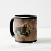 ヴィンテージレッドトラクター素朴バーンシェッド マグカップ (正面左)