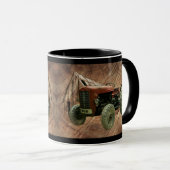 ヴィンテージレッドトラクター素朴バーンシェッド マグカップ (正面右)