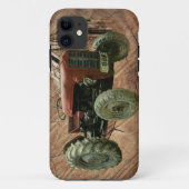 ヴィンテージレッドトラクター素朴バーンシェッド Case-Mate iPhoneケース (裏面)