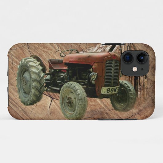ヴィンテージレッドトラクター素朴バーンシェッド Case-Mate iPhoneケース (裏面(横))