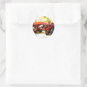 ヴィンテージレッドトラクター ラウンドシール (バッグ)