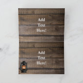 ヴィンテージレッドトラクタ素朴ーバーンシェードノートカード ノートカード (内部)