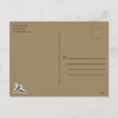 ヴィンテージレッドトラックとツリーのクリスマスカード シーズンポストカード (裏面)