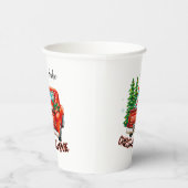 ヴィンテージレッドトラックのクリスマスムービー 紙コップ (右)