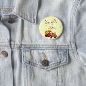 ヴィンテージレッドトラックひまわり祖母になる 缶バッジ (インサイチュ)