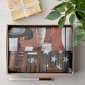 ヴィンテージレッドトラックアメリカ国旗のティッシュペーパー 薄葉紙 (ギフト)