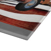 ヴィンテージレッドトラックアメリカ国旗 カッティングボード (角)