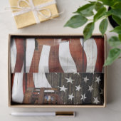 ヴィンテージレッドトラックアメリカ国旗 薄葉紙 (ギフト)