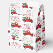 ヴィンテージレッドトラッククリスマスのお願いギフトボックス フェイバーボックス (オープン)