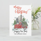 ヴィンテージレッドトラッククリスマスウォーター色 シーズンカード (スタンド正面)