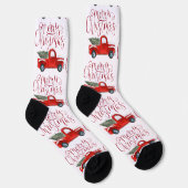 ヴィンテージレッドトラッククリスマスソックス ソックス (右)