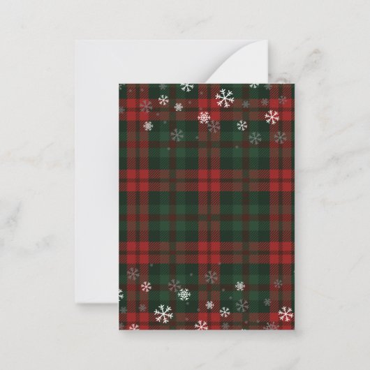 ヴィンテージレッドトラッククリスマスツリーファミリーパーティー ノートカード (裏面)