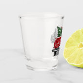 ヴィンテージレッドトラッククリスマスツリー名年 ショットグラス (左)