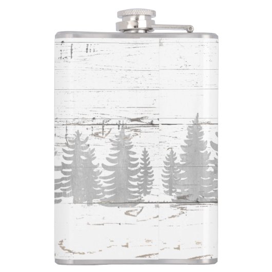 ヴィンテージレッドトラッククリスマスツリー素朴名木 フラスク (裏面)