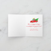 ヴィンテージレッドトラッククリスマスツリー&ギフトホリデー シーズンカード (内部)