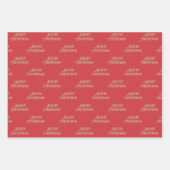 ヴィンテージレッドトラッククリスマスツリー ラッピングペーパーシート (正面3)