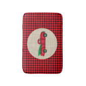 ヴィンテージレッドトラッククリスマスバスマット バスマット (正面縦)