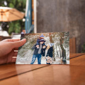 ヴィンテージレッドトラッククリスマスフォトカード1枚の写真 シーズンポストカード