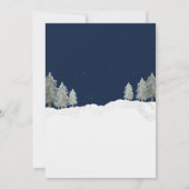 ヴィンテージレッドトラッククリスマスベビーシャワー 招待状 (裏面)