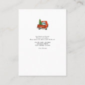 ヴィンテージレッドトラッククリスマスムービングニューホームカード 名刺 (裏面)