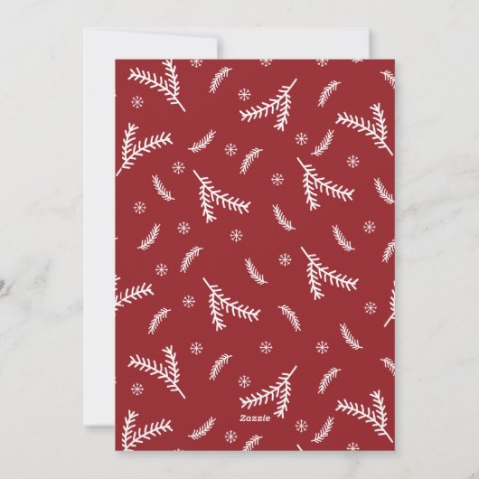 ヴィンテージレッドトラッククリスマス写真 シーズンカード (裏面)