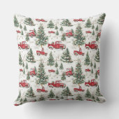 ヴィンテージレッドトラッククリスマス クッション (裏面)