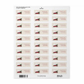 ヴィンテージレッドトラッククリスマス ラベル (フルシート)