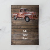 ヴィンテージレッドトラックサンキューカード サンキューカード (内部)