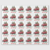 ヴィンテージレッドトラックジャングルすべての方法 ラッピングペーパー (フラット)