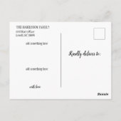 ヴィンテージレッドトラックパインツリーメリークリスマス ポストカード (裏面)