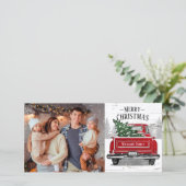 ヴィンテージレッドトラックファミリー素朴写真 シーズンカード (スタンド正面)