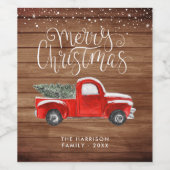 ヴィンテージレッドトラックファームハウスワインラベル ワインラベル (シングルラベル)