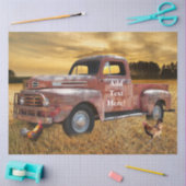 ヴィンテージレッドトラックファームフィールド 薄葉紙 (クラフト)