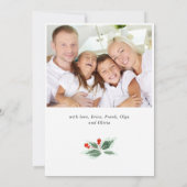 ヴィンテージレッドトラックホリデークリスマスオープンハウス 招待状 (裏面)