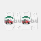 ヴィンテージレッドトラックメリークリスマスファミリー名 フェイバーボックス (折り畳みなし)