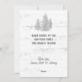 ヴィンテージレッドトラックラブラドールドッグズメリークリスマス シーズンカード (裏面)