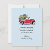 ヴィンテージレッドトラック家具バジェット移動カード (裏面)