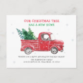 ヴィンテージレッドトラック引っ越しましたホリデームービング 案内ポストカード (正面)