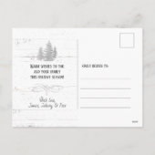 ヴィンテージレッドトラック格言カップル犬愛国的クリスマス シーズンポストカード (裏面)