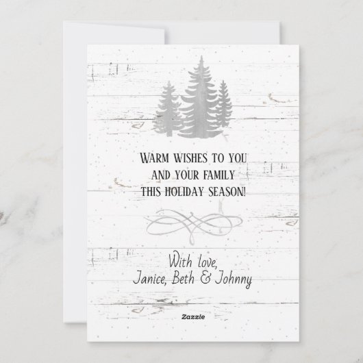 ヴィンテージレッドトラック格言ドッグ愛国的なクリスマス シーズンカード (裏面)