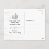 ヴィンテージレッドトラック格言ドッグ愛国的なクリスマス シーズンポストカード (裏面)